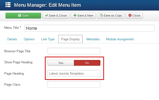 How to change the Page Title