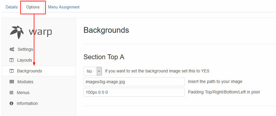 warp-settings