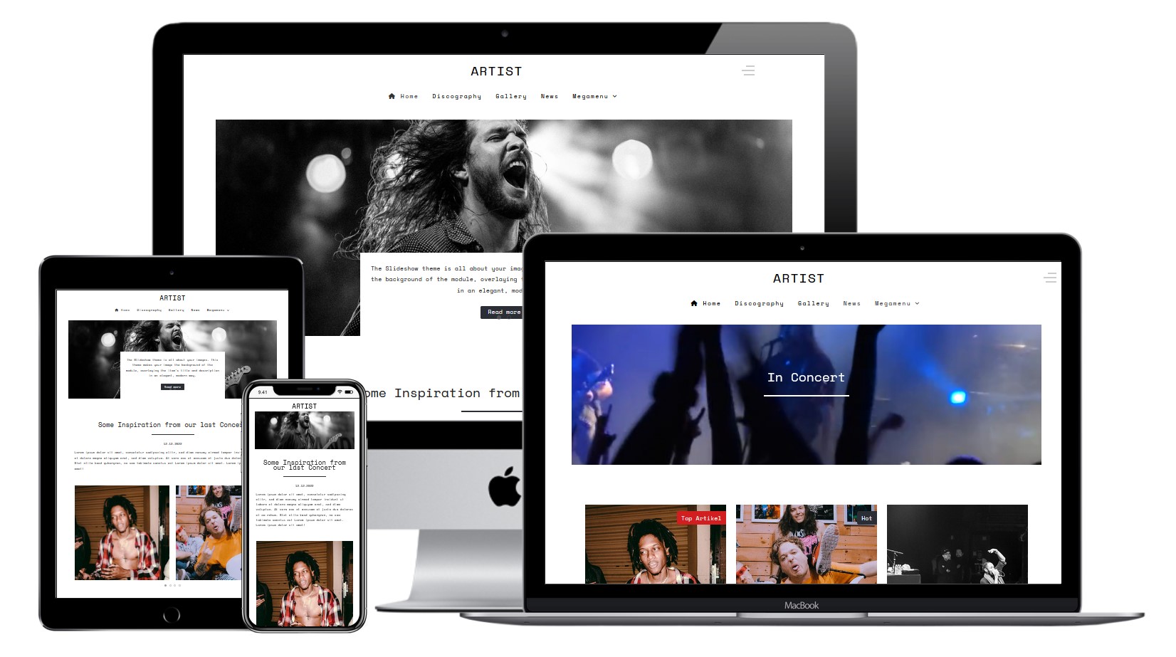 Artist Portfolio Joomla Template #52414 - TemplateMonster