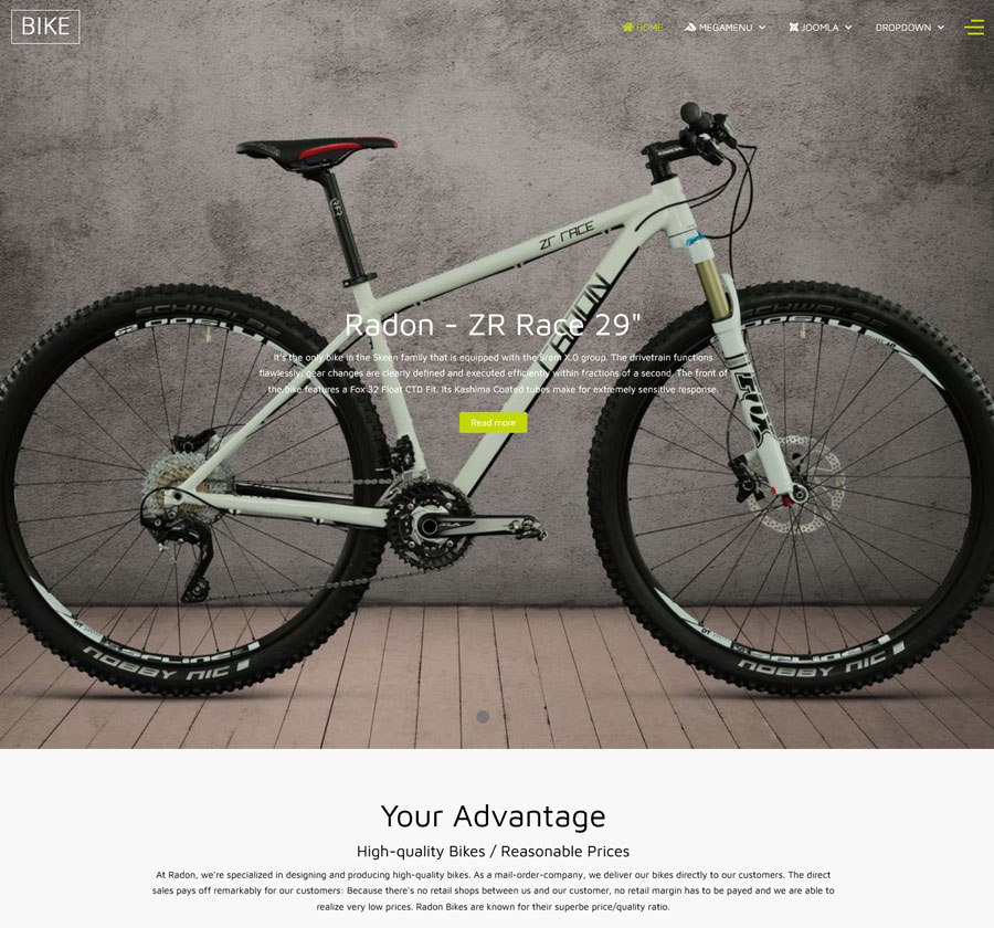 Joomla Template Bike