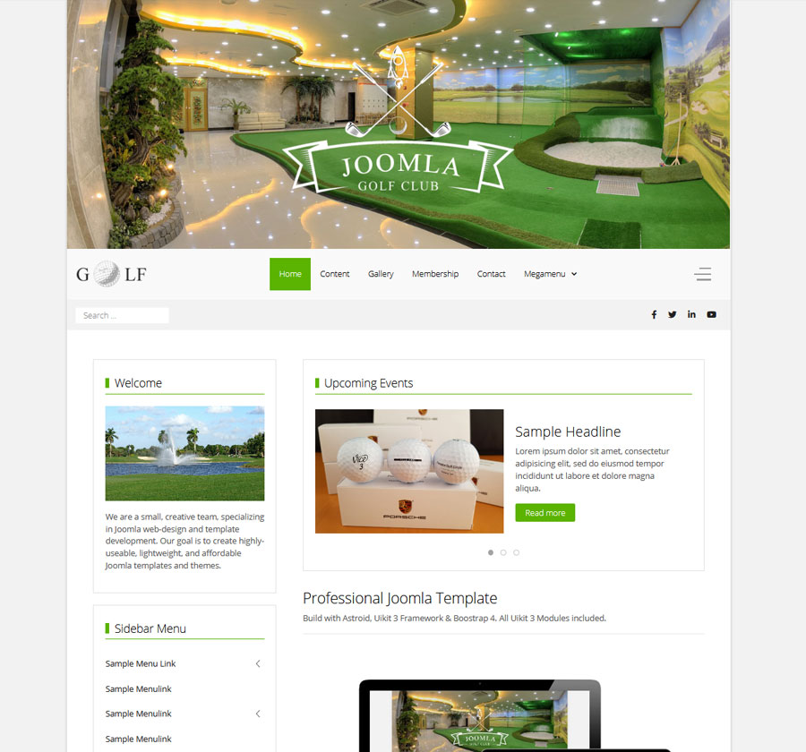 Joomla Template Golf