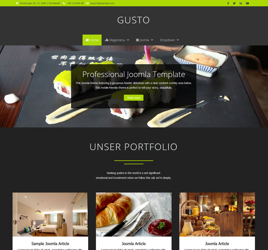 Joomla Template Gusto