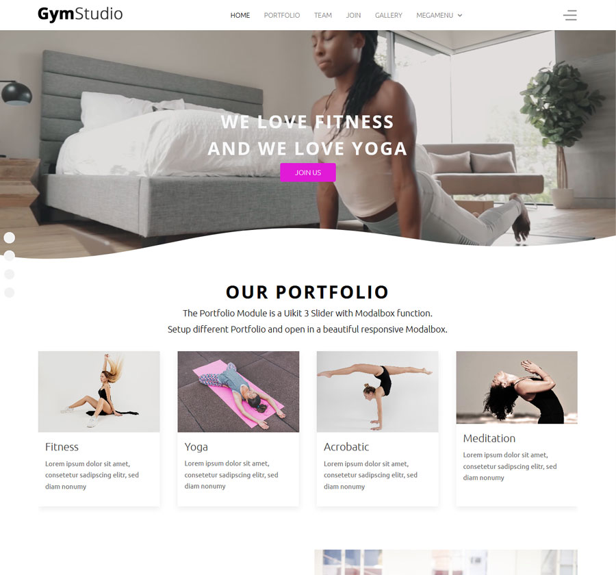 Joomla Template Gym