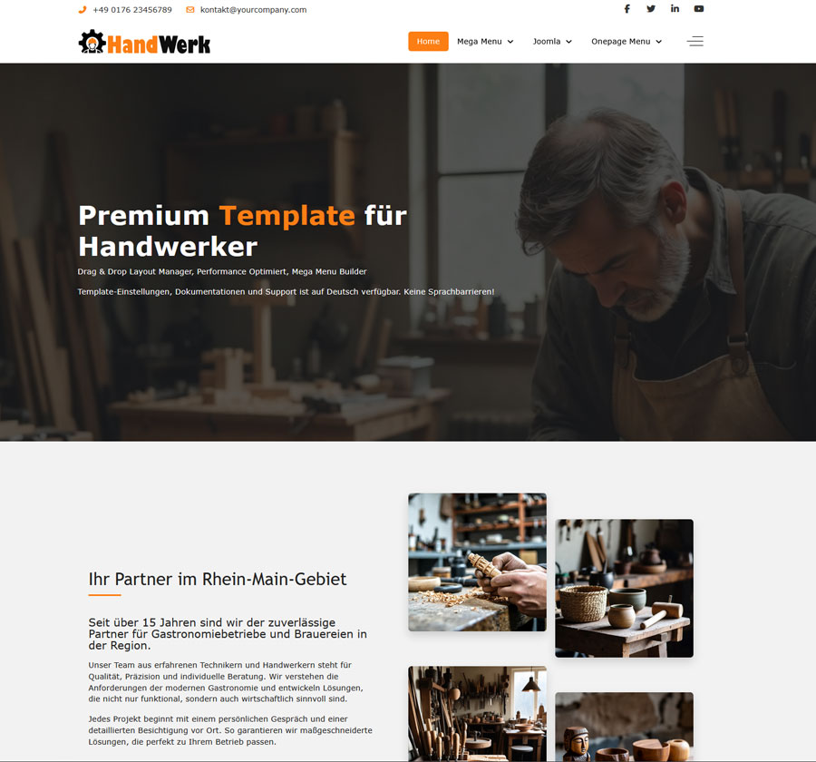 Joomla Template Handwerk