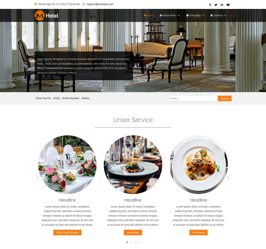 Joomla Template Hotel