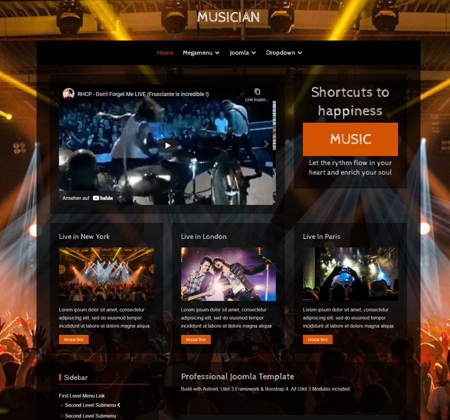 Joomla Template Musician