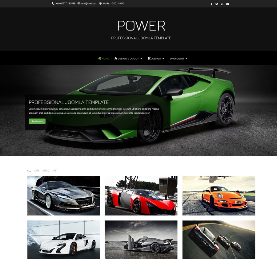 JoomlaPlates Power Joomla template