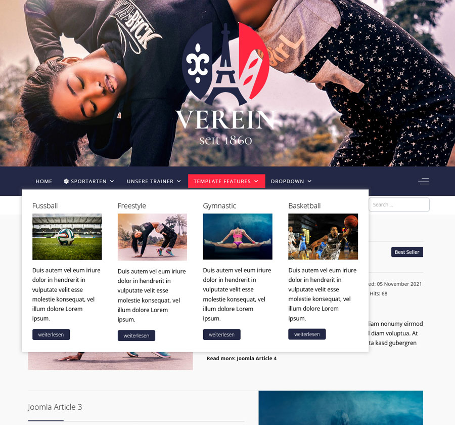 Joomla Template Verein
