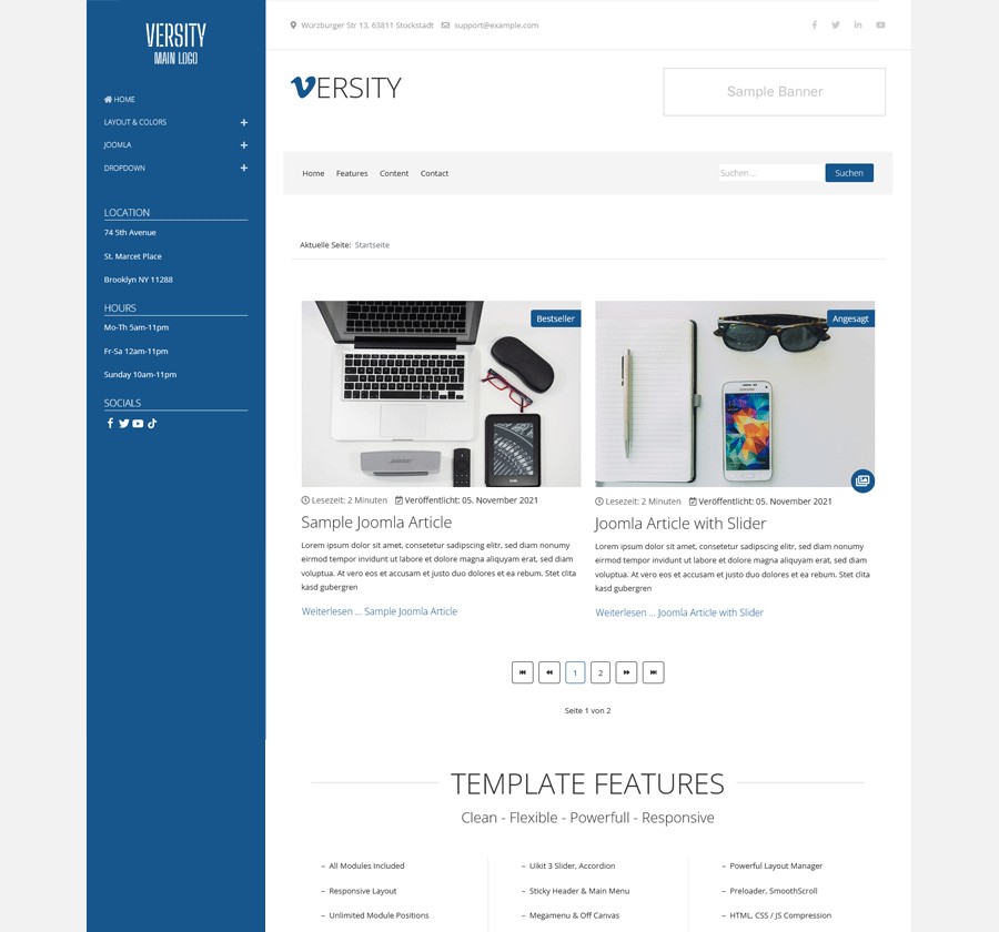 Joomla Template versity